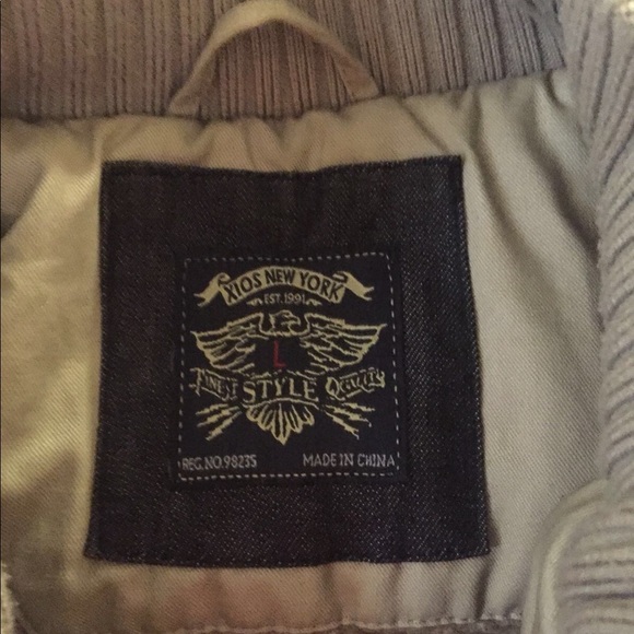 Xios New York Men’s Cotton zipper jacket sz Large - Picture 4 of 6